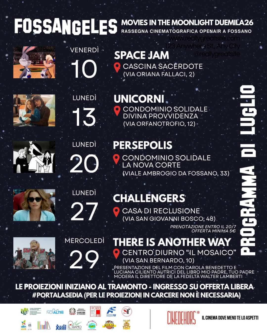 Fossangeles 2026 – Cinema all’aperto a Fossano | Programma di luglio